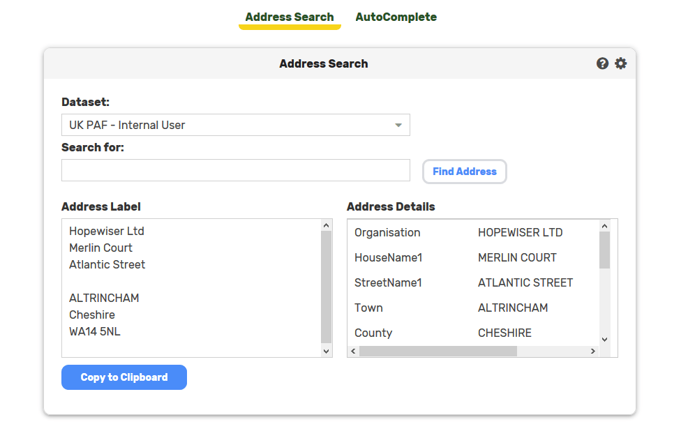 find free addresses online